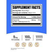 BulkSupplements Vitamin K2 MK7 Powder - 100 Grams (3.5 oz)