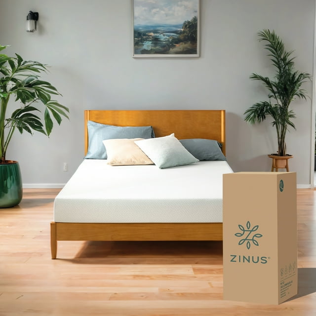 Colchón Queen Size Zinus de Memory Foam 25 cm Air Flow Firmeza Media para todas las edades. Colchón en Caja