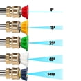 thumbnail image 2 of 4500PSI Pivoting Coupler Wand Quick Connect + 5 Nozzle Tips High Pressure Washer Power Spray Kit, 2 of 7