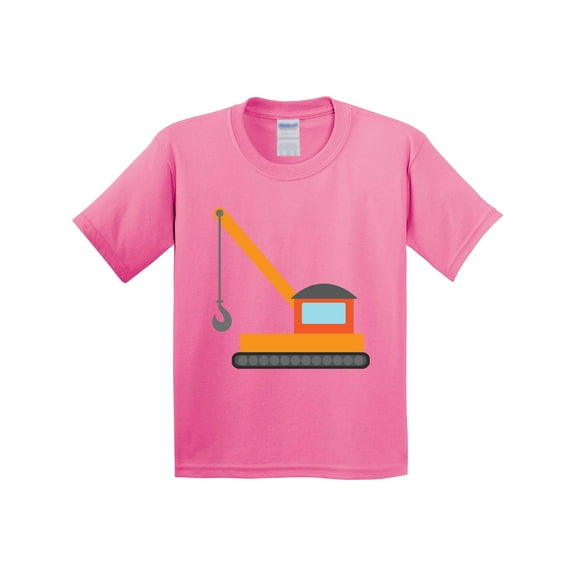 Inktastic Kids Construction Crane Youth T-Shirt