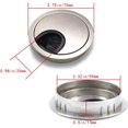 thumbnail image 2 of Cable Organizer Grommet For Office And Home, Multifunctional Usage Zinc Alloy Material 60Mm, Cable Management With Wide Application (4Pcs), 2 of 5
