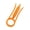 Orange, variant on Handheld Cable Stripping Tool with Pointed Tip Rings Grip, Plastic Manual Wire Stripper for Home Repair, Wiring Tasks and Cable Preps