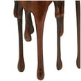 thumbnail image 4 of DecMode 3 Candle Copper Aluminum Metal Abstract Drip Candle Holder with Melting Designed Legs, Set of 3, 4 of 12
