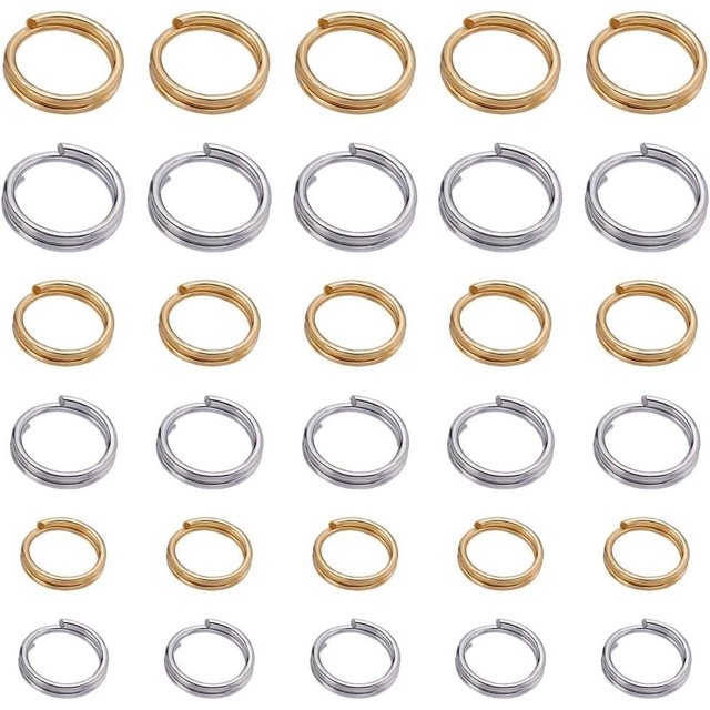 HLONK 1000Pcs 304 Stainless Steel Split Rings Double Loops Jump Rings Stainless Steel Color 24 Gauge 5x1mm Inner Diameter 3.8mm Single Wire 0.5mm