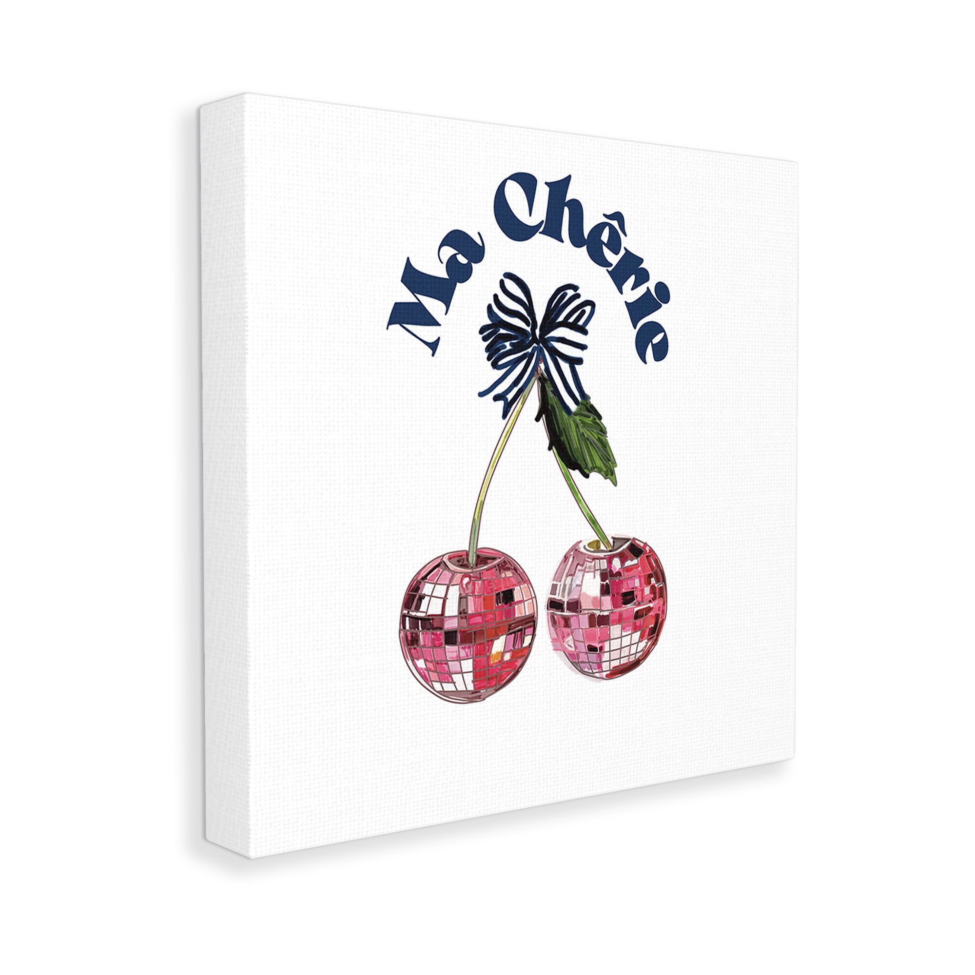 Stupell Industries Ma Cherie French Phrase Food & Beverage Painting Gallery Wrapped Canvas Art Print Wall Art, 30 x 30