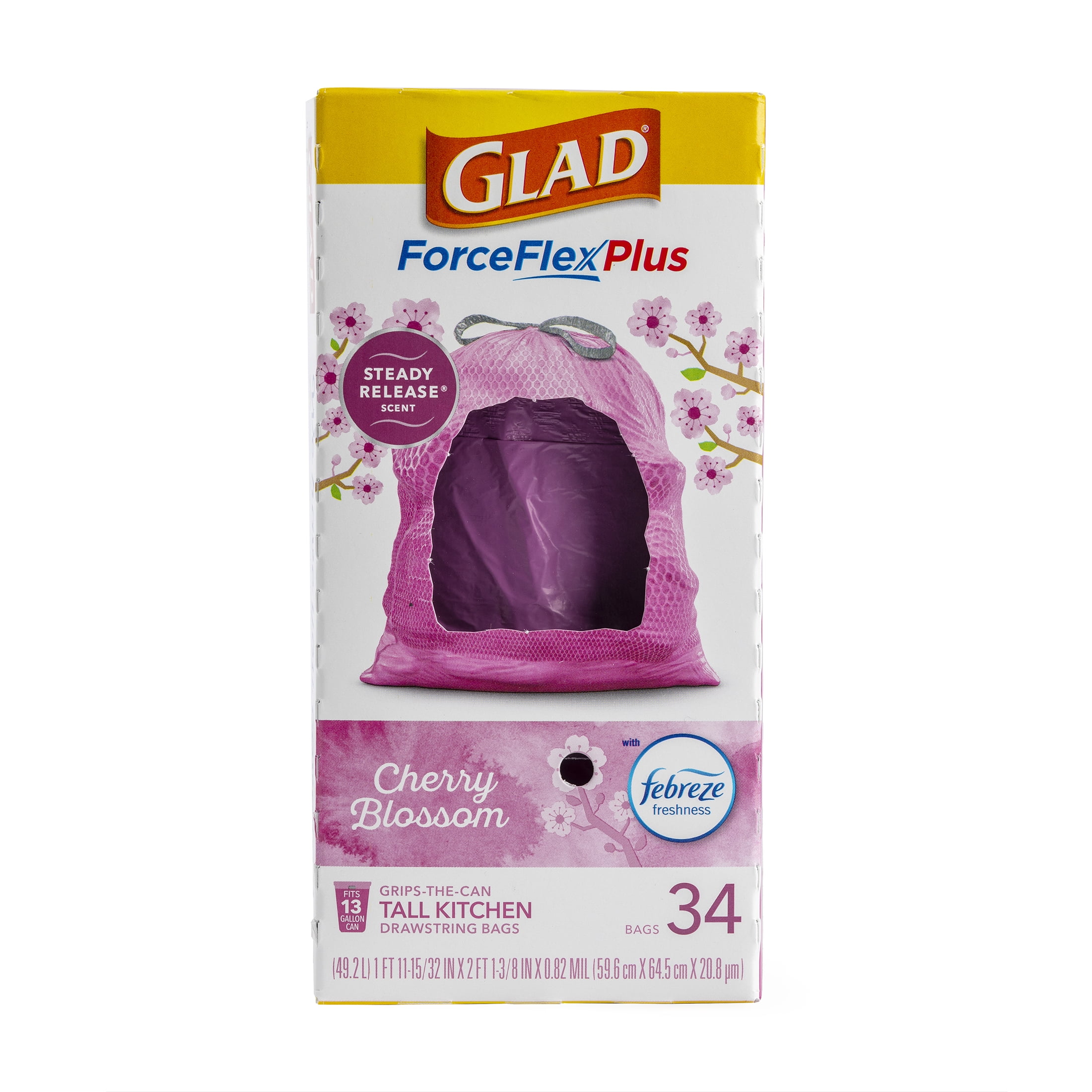 Reviews for Glad ForceFlex MaxStrength 13 gal. Cherry Blossom