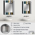 thumbnail image 4 of Designart "Classic Pinstripes In Green And Gold" Abstract Wall Mirror, Printed Green Wall Mirror, Modern Bathroom Wall Mirror, Decorative Abstract Mirror - 24x32 Inch, 4 of 5