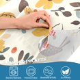 thumbnail image 3 of Yayeee Kitchen Curtains Tier Pair Light Filtering 27"x24" Rod Pocket Short Cafe Window Panel, Beige Birds Floral, 3 of 7