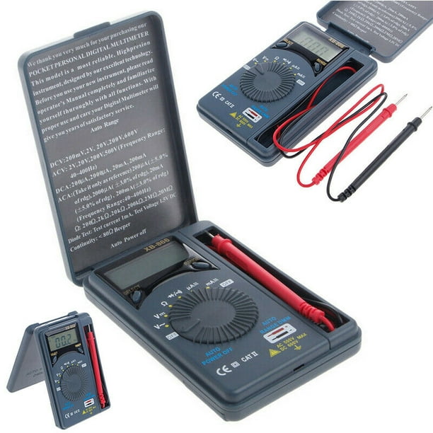 Mini Multimètre LCD Affichage Automatique de la Gamme AC / DC Poche  Multimètre Numérique Voltmètre Portable Testeur 