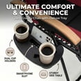thumbnail image 4 of Leumius Zero Gravity Lounge Chair, Oversized Folding Recliner with Adjustable Backrest,Headrest Pillow & Cup Holder for Patio & Lawn,Red, 4 of 8