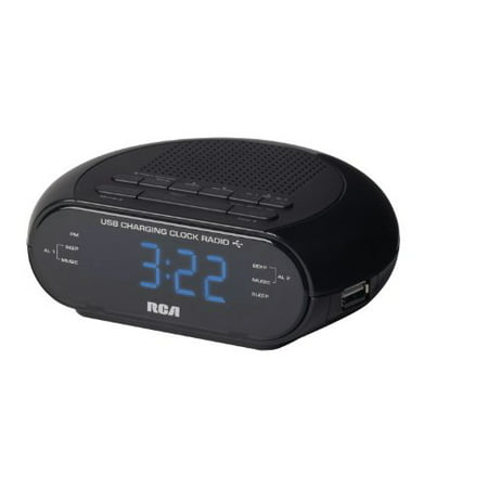 Rca Dual Wake Clock Radio With Usb, Rca Dual Alarm Clock