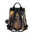 thumbnail image 2 of FORMRS Women's Travel Backpack Purse Anti-Theft Hidden Pockets Casual Shoulder Bag, Colorful Skeleton with Cloud, 2 of 7