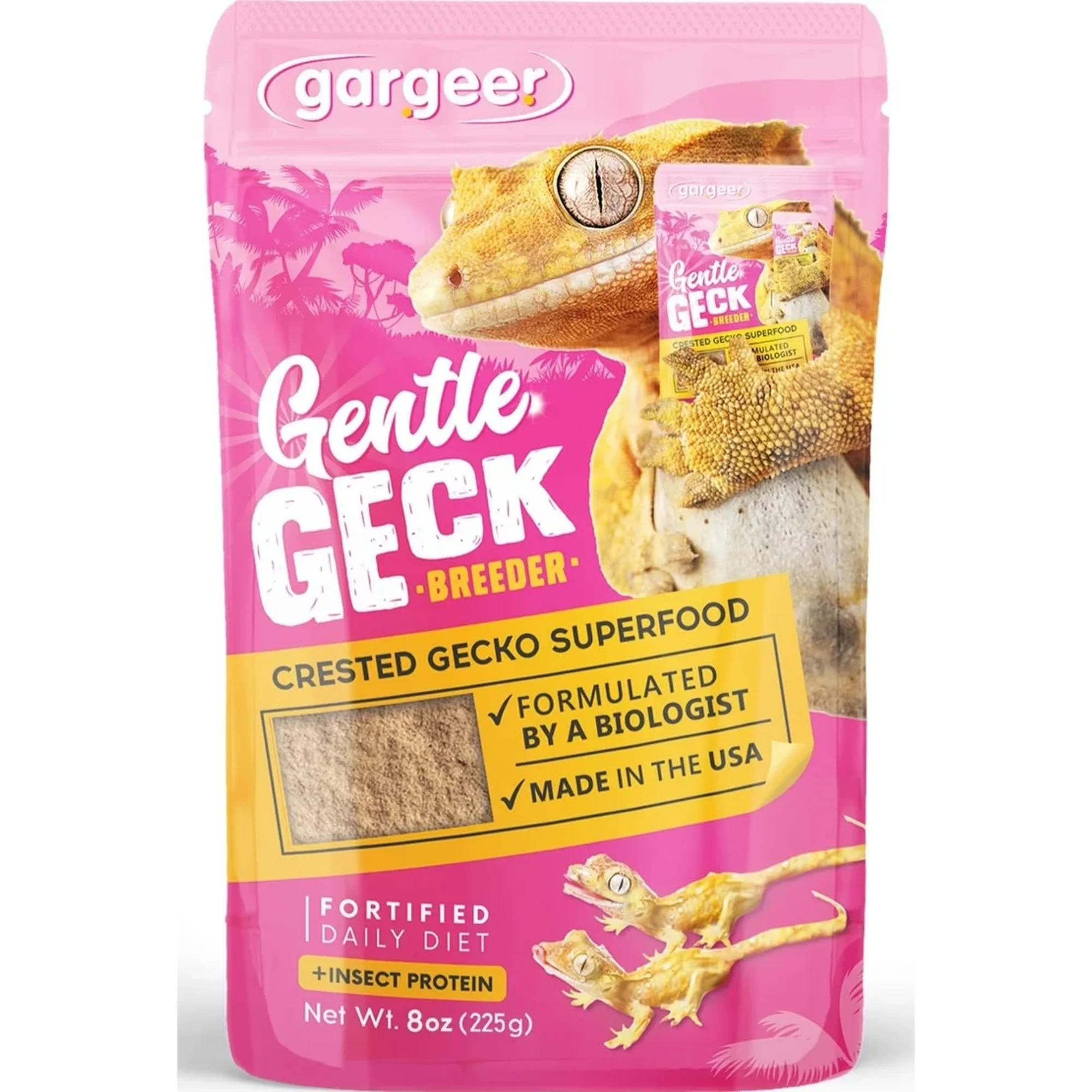 Gargeer Complete Crested Gecko Food Diet Breeder - 8oz