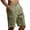 Army Green, variant on Cargo Work Shorts for Men Linen Elastic Waist Knee Length Cargo Shorts with Pockets Drawstring Comfort Big and Tall Outfit