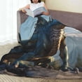 thumbnail image 6 of Pofeuu Wild Blue Cool Dragon Print Ultra-Soft Micro Fleece Blanket,for Bed Or Sofa,All Season Throw Blankets Flannel Blanket-80"x60", 6 of 7