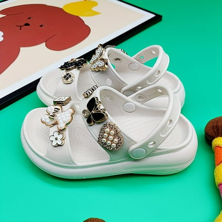 

Chic Summer Play: Girls Lightweight & Anti-Slip Cartoon Platform Sandals - Open-Toe Breathable & Easy-Wear