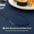 thumbnail image 4 of shiyou-Leather Placemats Set of 6, Round Placemats for Dining Table Heat-Resistant Non-Slip Washable Coffee Mats Kitchen Place Mats Easy to Clean Table Mats (Dark Blue), 4 of 4