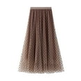 thumbnail image 1 of Mialoley Jupe en Tulle à Patchwork Taille Haute pour Femmes, Printemps, Automne et Hiver, 1 of 8