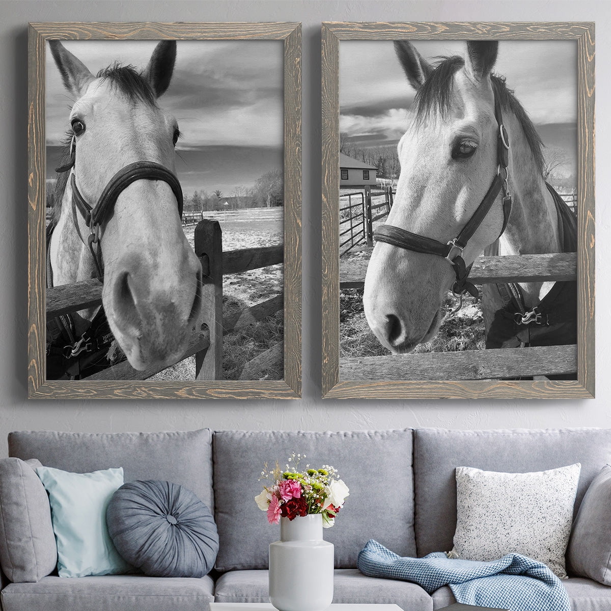 Caen - Premium Framed Canvas 2 Piece Set - Ready to Hang