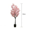 thumbnail image 4 of 4/5/6FT Artificial Cherry Blossom Tree,Faux Floral Plant in Cement Pot,Artificial Handmade Blossom Trees for Indoor Outdoor Office Home Porch, 4 of 8