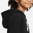 thumbnail image 3 of Nike Girl's Sportswear Club Fleece Crop Hoodie (Little Kids/Big Kids) Black/White M (10-12 Big Kid), 3 of 4
