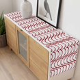 thumbnail image 4 of Red Grey Geometric Table Runner - 60 Inch Long, Kitchen Dining Table Runner Dresser Scarves, Abstract Modern Twisted Lines Art Farmhouse Decor for Coffee Tables Wedding Party Banquet, 4 of 8