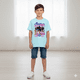 thumbnail image 3 of PLAYERA INFANTIL KPOP DEMON HUNTERS DISEÑO SAJA BOYS COLOR AZUL TALLA 12, 3 of 4