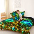 thumbnail image 4 of Homewish Astrology Nature Tree Queen Comforter Set,Green Navy Gradient Comforter Sets Queen,Black Reversible,3-Piece,1 Comforter and 2 Pillowcases, 4 of 7