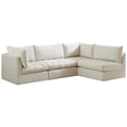 thumbnail image 1 of Meridian Furniture Jacob Cream Velvet Modular Sectional, 1 of 13