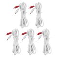 thumbnail image 4 of Cable de cables conductores de electrodos, 5 piezas Cable de electrodo Cables conductores blancos Adaptador de cable de electrodo Características líderes en su clase, 4 of 14