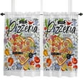 thumbnail image 5 of Gourmet Graffiti Pizza Small Curtain Rod Pocket Short Curtains Half Drapes Partition Cabinet Door Window Curtains Home Decor, 5 of 6