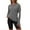 Grey, variant on EDFBUYKRS Womens Satin Blouse Fashion Turndown Collar Long Sleeve Front Draped Shirts Casual Business Work Shirts L