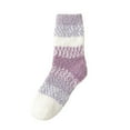 thumbnail image 2 of Women's Coral Fleece Sleep Socks, Non-Slip Grip House Slipper Socks, Ultra Soft Plush Thermal Bed Socks, Cozy Winter Indoor Wear, Gift Ready Ankle Socks - Purple, 2 of 8