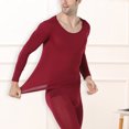 thumbnail image 3 of 2 Pcs/Set Thermal Underwear for Men Ultra Soft Long Johns Fleece Lined Warm Base Layer Mens Thermals top and Bottom, 3 of 8