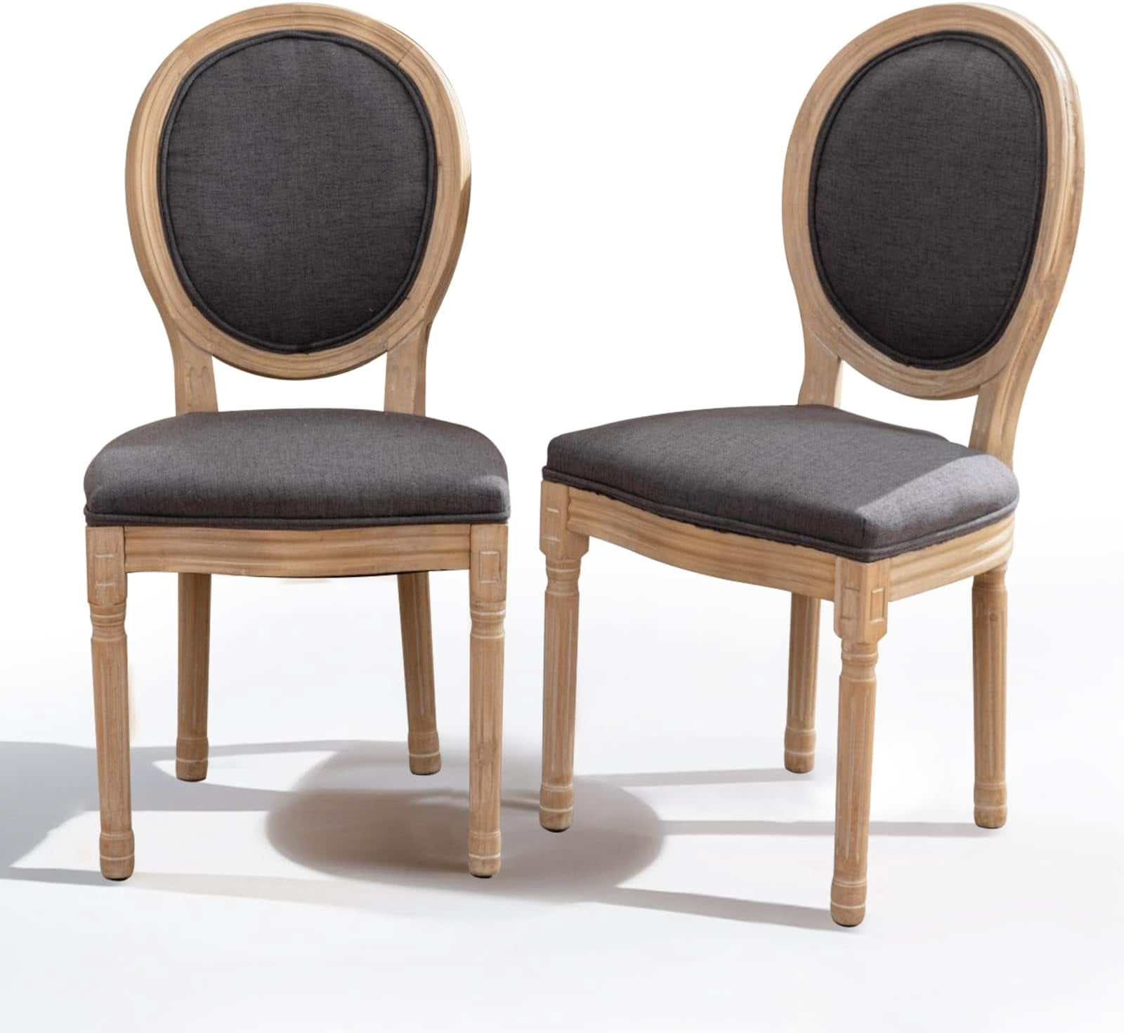 Dining Chairs Set of 2, Vintage Dining Chair with Round Back, Farmhouse Country Dining Chair for Kitchen, Bedroom, Hall