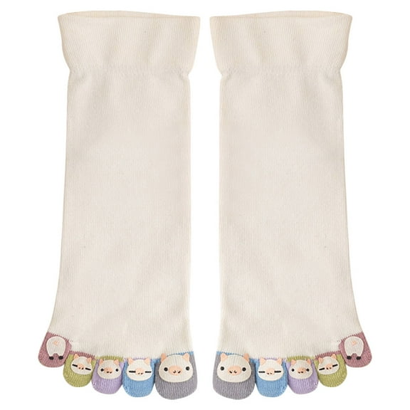LEORX 1 Pair Warm Toe Socks Cotton Toe Socks For Women Fashionable Design Breathable Casual Sports