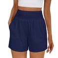 thumbnail image 3 of BRGZLK Linen Shorts For Women Casual Summer High Waisted Wide Leg Lounge Beach Vacation Shorts with Pockets 2026, 3 of 7
