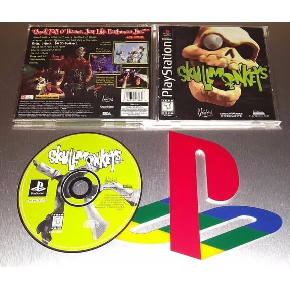 Skullmonkeys - Complete in Box - Black Label - Tested - Playstation 1 PS1 PSX