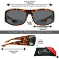 thumbnail image 2 of proSPORT Bifocal Sun Reader Wrap Around Men Women Tortoise Frame Gray Lens, 2 of 7