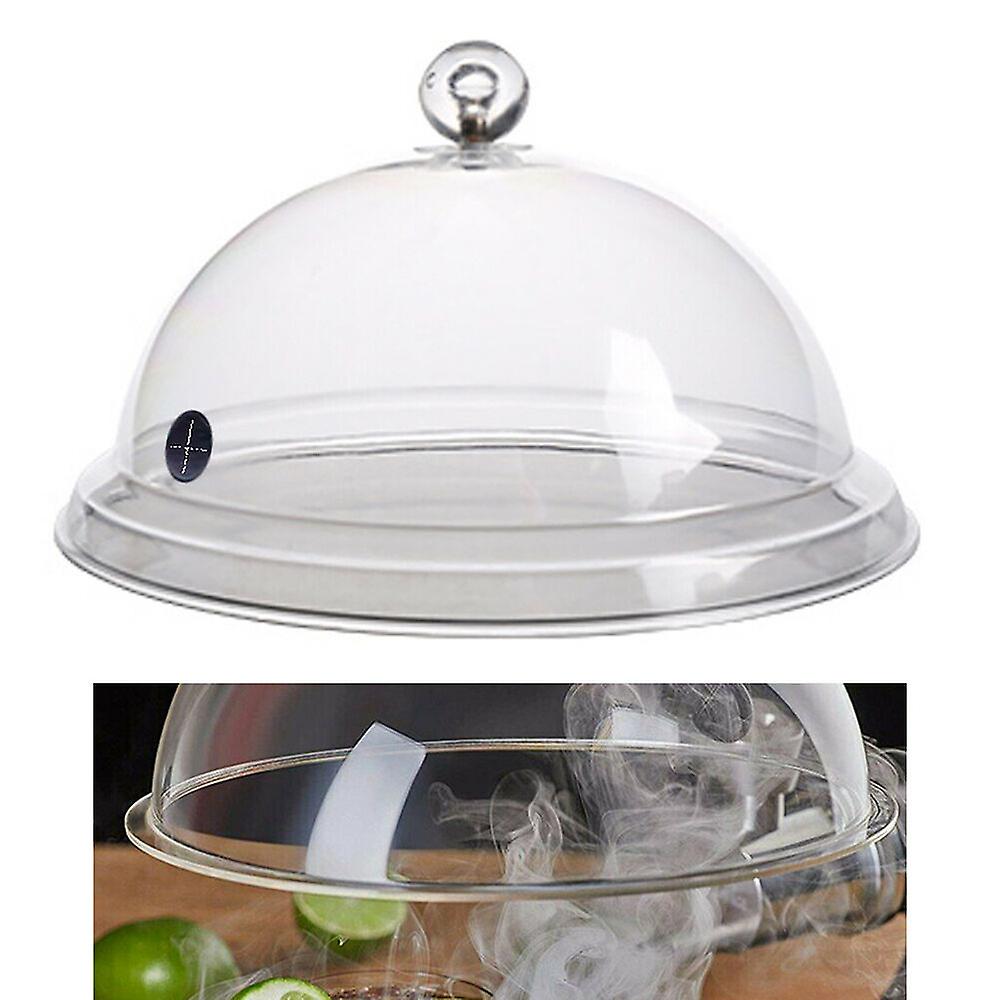 Uiifan 2x Räucherglocken Mit Holzsockel – 25x15cm – Für Cocktails, Speisen, Räucherpistolen