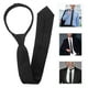 thumbnail image 4 of Cremallera Corbatas para hombres Moda de negocios Estilo Hombres delgados Corbata para el cuello Diseño de simplicidad Color sólido para la fiesta Lazy Formal Ties (Negro), 4 of 5