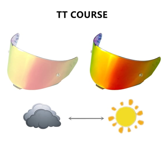 TT-Course Photochromic Visor for KYT Helmet Face Shield Tinted Lens Motorcycle Accessories