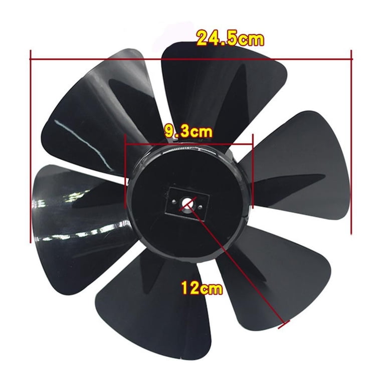 SEWACC 4-Pack Black Ceiling Fan Blades – Plastic Replacement Blades 20.83” X 5.5” With Wood Grain Texture For Home & Office