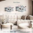 thumbnail image 4 of Elephant Stock Winter Dance Wall Art - Horizontal Multi Panel Canvas - Living Room Wall Decor - Abstract Multi Panel - Blue And Gray Decor By A. Fitzsimmons - 36" x 22", 4 of 8
