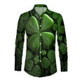 thumbnail image 4 of Hfolob Men's Shirt Mens St. Patrick's Day Print Button Lapel Long Sleeve Shirt Top Stylish, 4 of 4