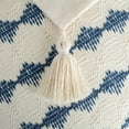 thumbnail image 5 of Fancy Homi Set of 2 Dusty Blue Vintage Decorative Throw Pillow Covers 20x20 inch for Couch Bed Sofa Chair Bedroom, Rustic Retro Square Cushion Case with Tassels, Farmhouse Boho Living Room Décor, 5 of 7