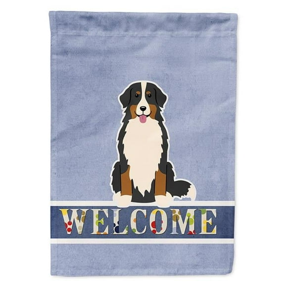 Bernese Mountain Dog Welcome Flag Canvas House Size