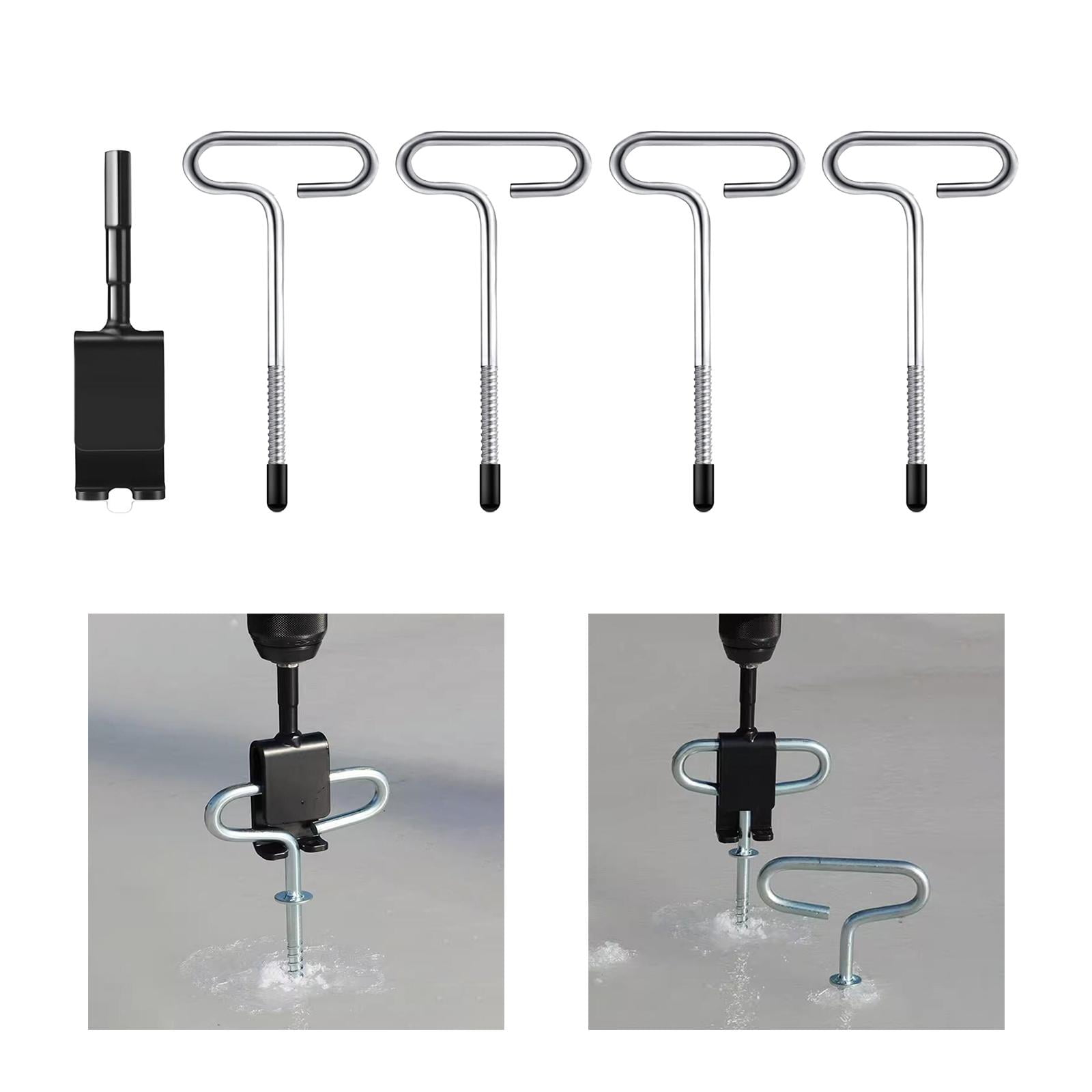 Ice Fishing Anchor Tool Strong Tent Stakes Outdoor Camping Tent Threaded Peg