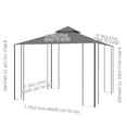 thumbnail image 3 of Outsunny 10'x10' Garden Gazebo Outdoor Sunshade Portable w/ Screen, Grey, 3 of 10