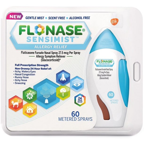 Flonase Sensimist Allergy Relief Spray, 60 Metered Sprays 1 ea (Pack of